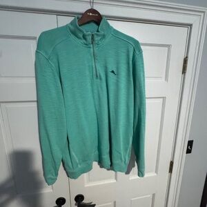 Tommy Bahama  Men’s 3XLT Mint Green  Mint Quarter-Zip Sweater - Performance.